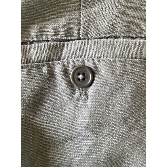 Wilfred Aritzia Cuffed Drawstring Green Linen Blend Casual Pants Vacation 8 - Picture 7 of 11